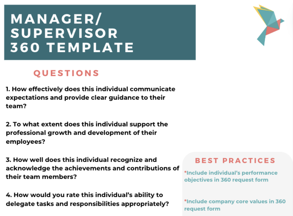 360 Degree Feedback Templates and Questions - WorkDove
